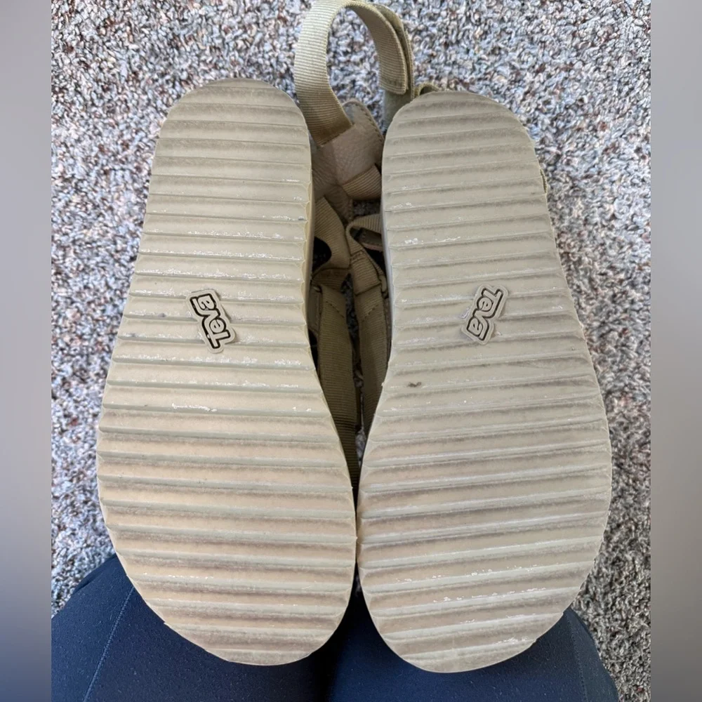 Teva Flatform Mevia Olive Green Women's 8 Platform Summer Festival - Picture 12 of 16